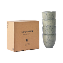 تحميل الصورة في معرض الصور ، GRADIENT CERAMICS: MUG GREEN (SET OF 4)