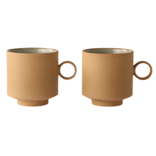 Load image into Gallery viewer, Bold & basic ceramics: coffee mug ochre (set of 2)