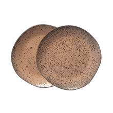 تحميل الصورة في معرض الصور ، GRADIENT CERAMICS: DESSERT PLATE TAUPE (SET OF 2)