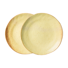 Load image into Gallery viewer, bold & basic ceramics side plate yellowbrown (set of 2)