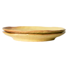 Load image into Gallery viewer, bold & basic ceramics side plate yellowbrown (set of 2)