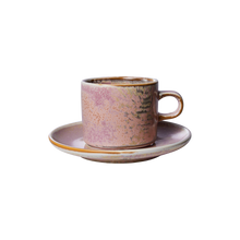 Load image into Gallery viewer, Chef ceramics: cup and saucer, rustic pink