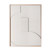 تحميل الصورة في معرض الصور ، Framed relief art panel A extra large, warm grey