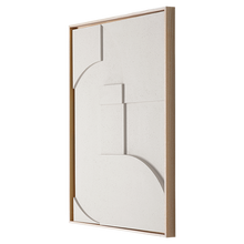 تحميل الصورة في معرض الصور ، Framed relief art panel A extra large, warm grey