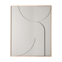 Load image into Gallery viewer, Framed relief art panel B extra large, warm grey