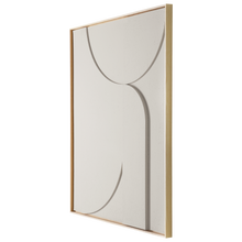Load image into Gallery viewer, Framed relief art panel B extra large, warm grey