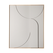 Load image into Gallery viewer, Framed relief art panel B extra large, warm grey