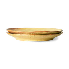 Load image into Gallery viewer, bold & basic ceramics side plate yellowbrown (set of 2)