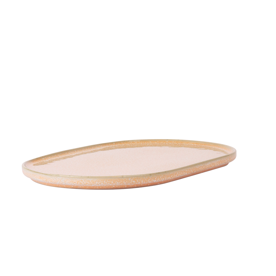 gallery ceramics: oval side plate peach