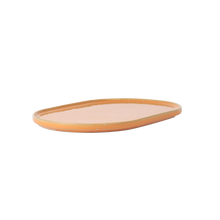 Load image into Gallery viewer, gallery ceramics: oval side plate peach
