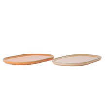 Load image into Gallery viewer, gallery ceramics: oval side plate peach
