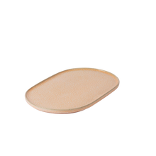 Load image into Gallery viewer, gallery ceramics: oval side plate peach
