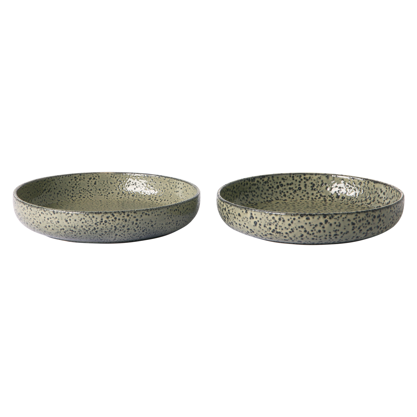 gradient ceramics: deep plate green (set of 2)