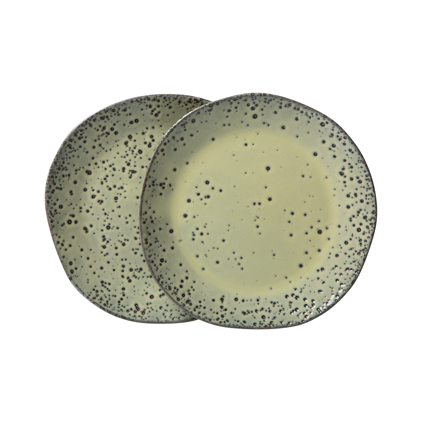 GRADIENT CERAMICS: DESSERT PLATE GREEN (SET OF 2)