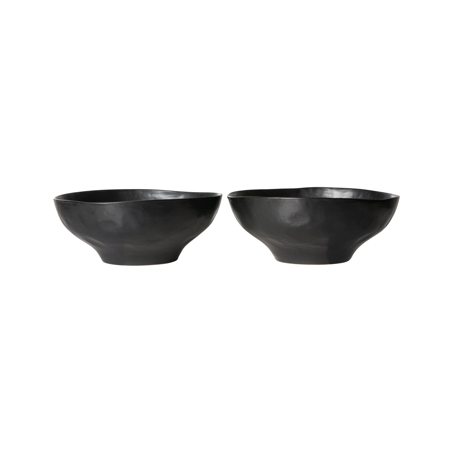 BOLD & BASIC CERAMICS: LARGE BOWL BLACK (SET OF 2)