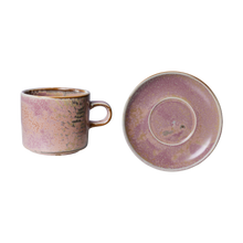 Load image into Gallery viewer, Chef ceramics: cup and saucer, rustic pink
