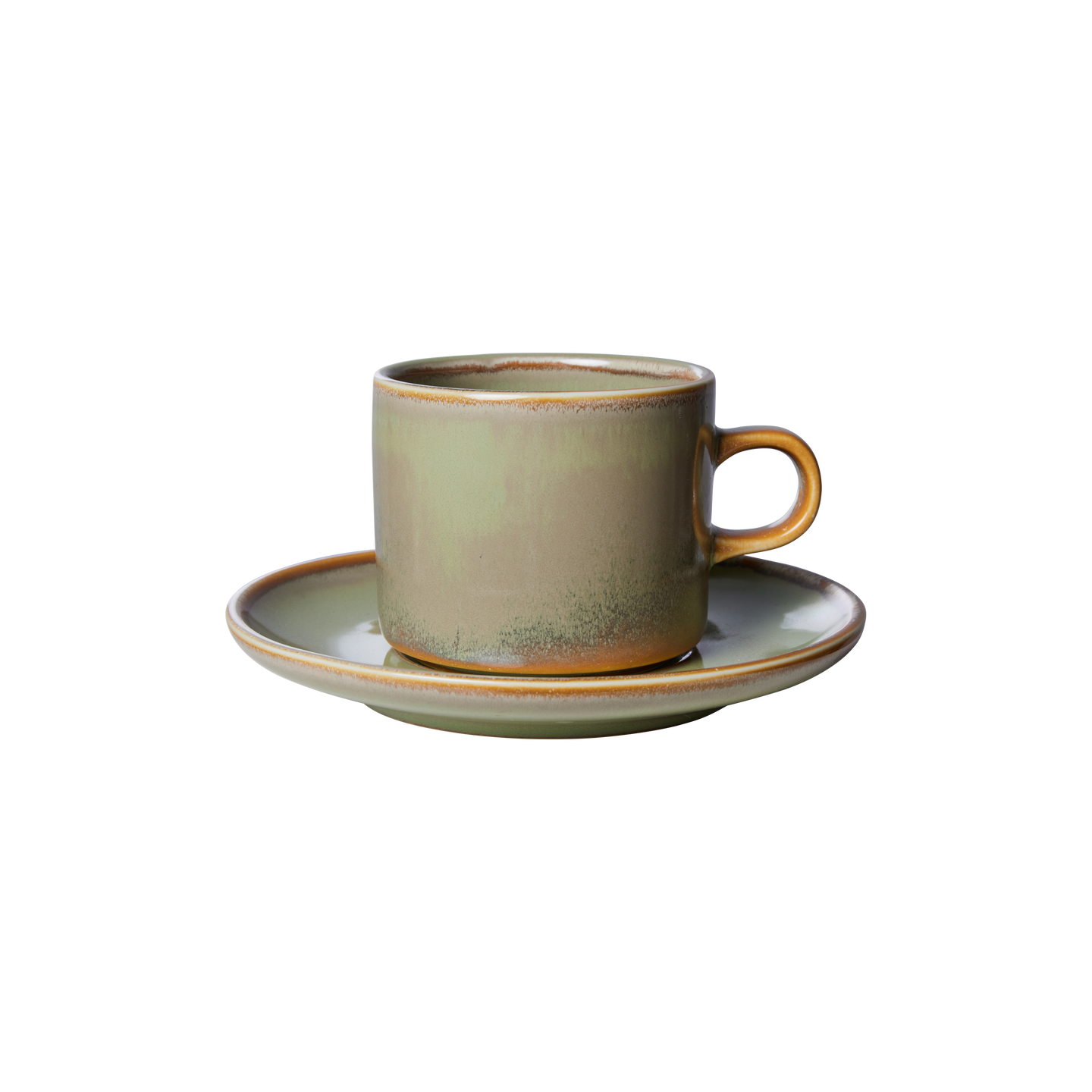 Chef Ceramics: mug and saucer, moss green