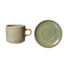 Load image into Gallery viewer, Chef Ceramics: mug and saucer, moss green
