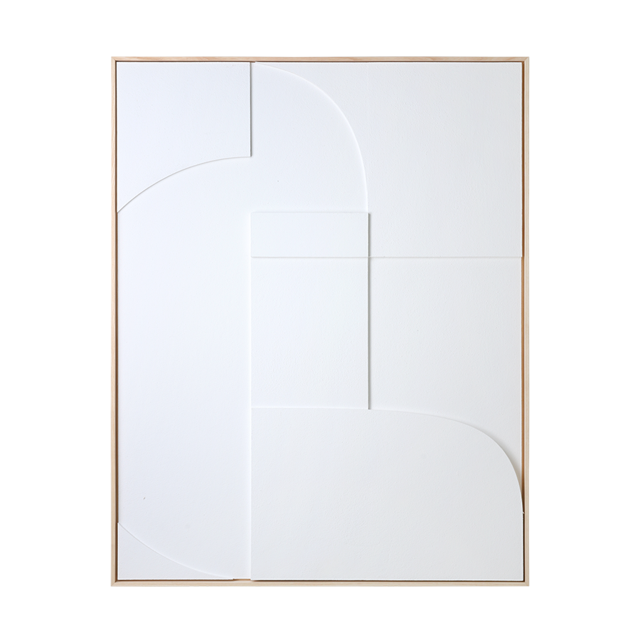 framed relief art panel white A extra large