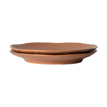 Load image into Gallery viewer, Bold &amp; Basic ceramics collection: side plate brown (set of 2)
