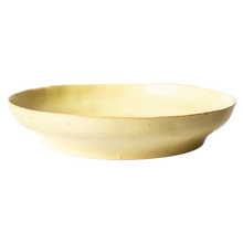 Load image into Gallery viewer, bold &amp; basic ceramics: pasta plate yellow/brown (set of 2)
