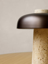 Load image into Gallery viewer, Reverse, Table Lamp, Travertine, Bronzed Brass
